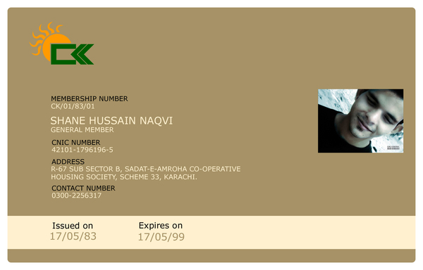 Campaign Karachi - Membership Card Front