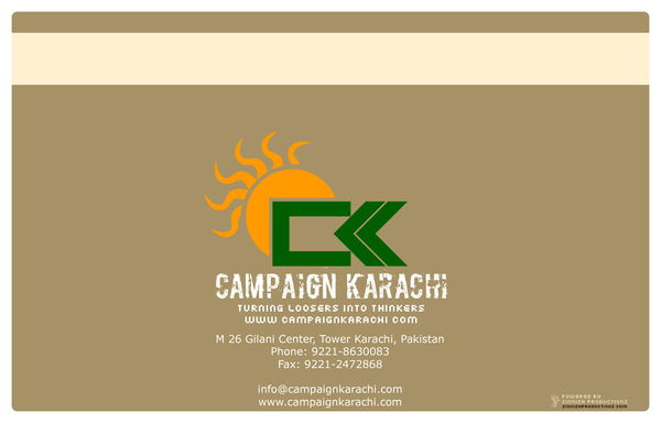 Campaign Karachi - Membership Card Back