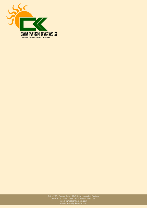 Campaign Karachi - Letterhead